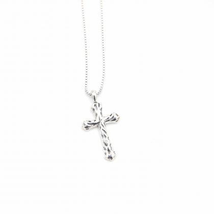 Sterling Silver Cross Necklace, Dainty Cross..